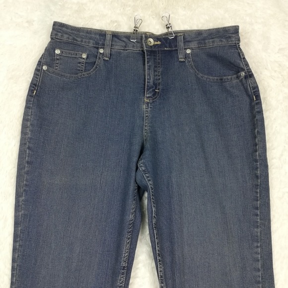 Merona Womens Jeans Boot Cut Blue Denim High Rise Medium Wash Long 12L - Picture 7 of 9